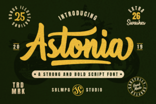 Astonia Typeface Review: Bold Script for Branding and Craft