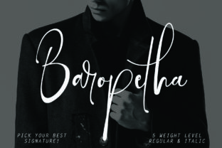Baropetha Family: Elegant Script Handwritten Fonts for Crafters
