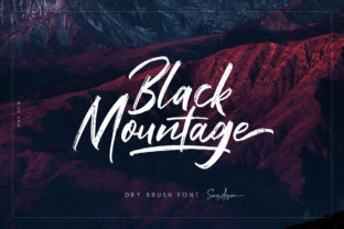 Black Mountage Brush Font Review for Editorial Design