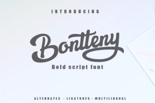 Bontteny Bold Script Font Review for Makers
