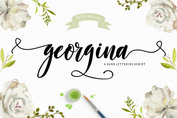 Georgina Script Typeface for Handmade Branding