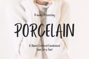 Porcelain: A Hand-Lettered Condensed Sans Serif Font for Editorial Design