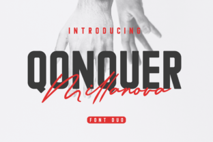 Qonquer Millanova Duo: The Modern Signature Font for Handmade Brands