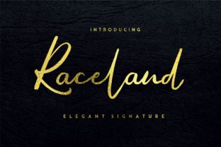 Raceland Typeface: A Signature Script for Elegant Brand Identity